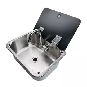 스테인레스 씽크볼 차박 뚜껑 세면대 부품 차량 수도