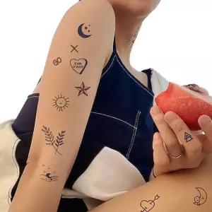 붙이는 미니 타투 스티커 2주지속 방수 헤나 문신