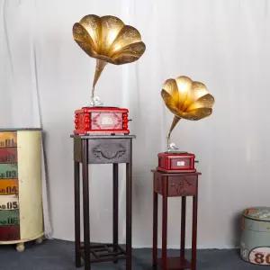 크리스마스 홈파티 미니어처 축음기 선물 장식품 썰매 led 산타 인테리어 오르골