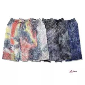 오로라 그라데이션 주름통 나염 반바지tuv842