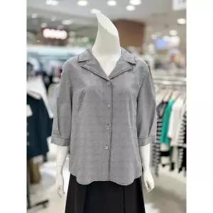 [트리아나]소고 세이브존01 잔체크 7부 소매 셔츠형 재킷 TK2GA09_A (48363779)