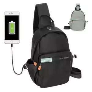 TY9002 블루마운트 생활방수 USB 충전 슬링백 남성가방