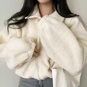 뽀글이 여자 3컬러 귀여운 겨울 아우터 양털 집업자켓