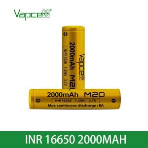 기존 Vapcell M20 INR 16650 3.7V 리튬 이온 배터리 2000mAh 8A 전동 공구용 고성능 셀