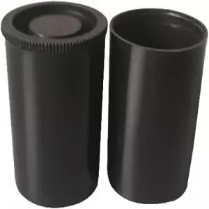 ccHuDE 12개 33mm 플라스틱 필름 용기 빈 카메라 릴 동전 롤 튜브 케이스 보관 뚜껑 포함