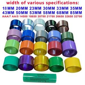 1메터/몫 AAA/7 14500 리튬 배터리 PVC 수축 필름 외부 포장 절연 보호 슬리브