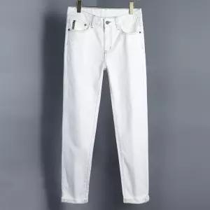 남친 여름 일자핏 청바지 청년용 레이셀 스판 백색 스키니진 고품질 얇은 긴바지 KS2