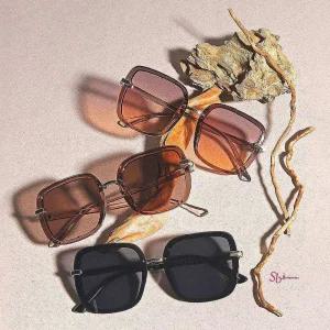 남자 빅사이즈 패션 세련된 사각 틴트 여자 선글라스tuv174