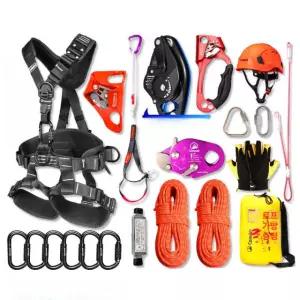 클라이밍 하네스 전신 안전 등반 장비 구조 산악 사이즈 블랙 전신하네스 폴리에스터 스트랩