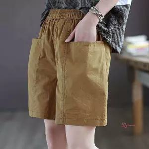 여성 반바지 면 버뮤다 밴딩 코튼 여름 쇼츠 팬츠 면반바지nop821