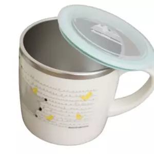 (올핀)스텐컵 캐릭터 뚜껑 손잡이 유아 이유식 물컵 250ml