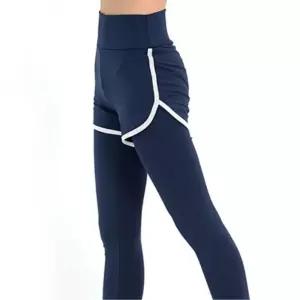 여성 요가웨어 레쉬가드 운동복 9부바지 화이트네이비 fvk6+2oLX