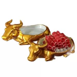 소 모양 접시 검은 황소 구리황소 작은 바게트모양 소고기 파스타 샤부샤부 오마카세