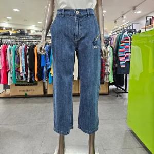 베네통/애플아울렛/자수 포인트 일자 데님 팬츠 BADPA8631