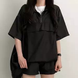 여성반팔티셔츠 여성반팔트레이닝세트 아노락 편한 트