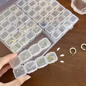 다용도 분리형 투명 수납함 56칸 1P 귀걸이 반지 보관 mkc6+1MIG