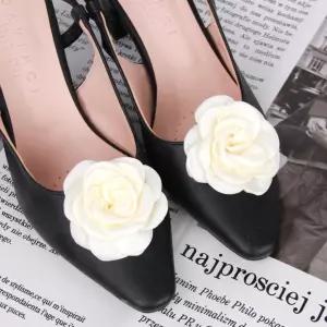 카멜리아 꽃 코사지 아이보리 6cm