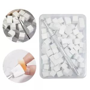 [에스에스_62]네일아트 + 집게 고밀도스폰지 세트 90p