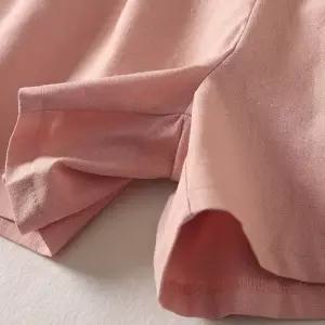 무천도사 여친 팬츠 핑크 면 여름 캐주얼 정장 린넨 반 일자 5부 KKE2