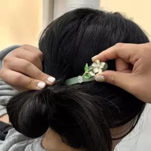 (다올)옥비녀 진주꽃 한복비녀 전통머리장식 헤어코사지