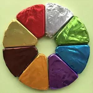 골드 15x15cm 초콜릿 포장지 호일 금박 싸개지 캔디 알루미늄 금색 A -100장