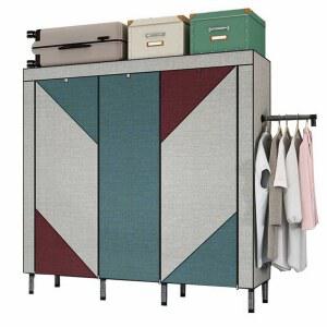 간이옷장 학생 베란다 작은방 82cm 튼튼한 A타입 캐비닛 조립 슬라이딩 그레이 PVC