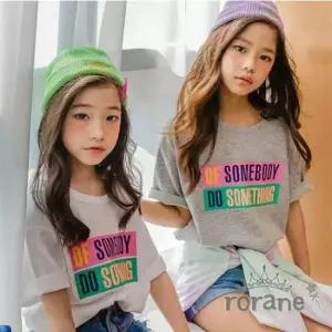 주니어티셔츠 주니어 반팔 티셔츠 여름 여아 초등학생