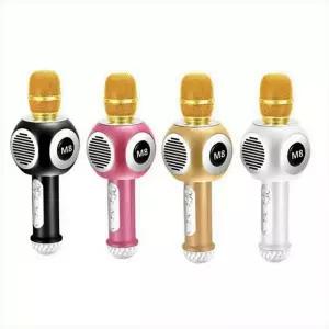 무선 블루투스 마이크 휴대용 유튜브 방송용 M8 노래방 미러볼