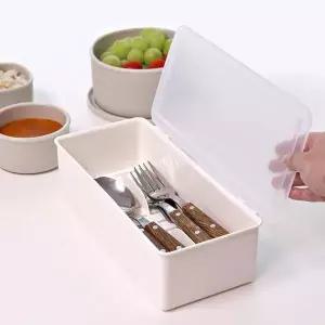 TBZ 뚜껑있는 사각 수저통 1개