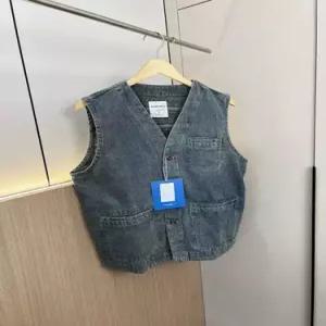 남사친 연두 청 빈티지 캐주얼 봄 워싱 조끼 커플 KS1