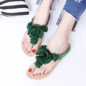 인기상품 사랑스러운 꽃 프릴 스트랩 플립플랍 샌들 [W8EC246_260410]