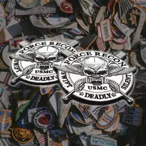 찍찍이 밀리터리 패치 와펜 USMC 해골 패치