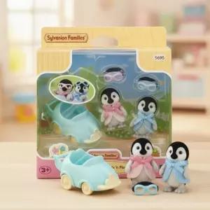 실바니안 패밀리 펭귄 듀오 붕붕카 세트 모형 피규어 동물 미니어처 고글 펭귄인형 장식 소품