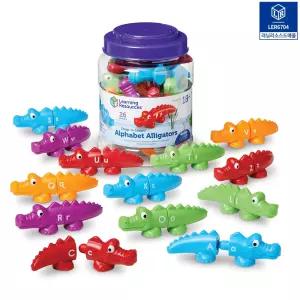 러닝리소스 똑딱학습 알파벳 악어 영어학습 매칭 퍼즐 대문자 소문자 짝맞추기 26pcs
