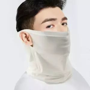 쿨링 귀걸이형 멀티 스카프 화이트 여름용 얼굴 보호용