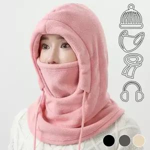 여성 후리스 바라클라바 기모 플리스 후드 넥워머 4색 목토시 골프넥워머 방한용품