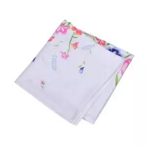 플라워패턴 정사각형 가재나염 이중 손수건 1매 순면손수건 여성손수건 데일리손수건