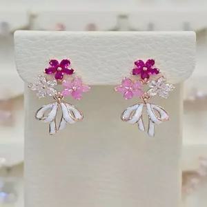 볼라레 세이브존03 볼라레 핑크 모먼트 리본 은침 귀걸이 YASSS1925Y