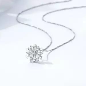 여성 눈꽃 큐빅 목걸이 겨울 여신 악세서리 대학생코디 패션악세서리 심플목걸이
