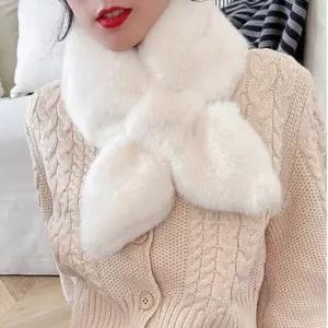 여자 겨울 여행 넥 워머 페이크 퍼 밍크 털 머플러 겨울용머플러 겨울여행머플러