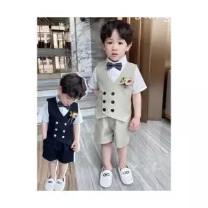 팜므 남아 정장 아동 정장 여름 센치 조끼 정장 3종세트설날