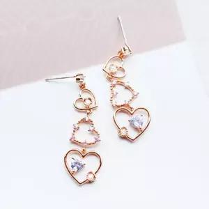 폭스타일) 은침) 마리나 하트 드롭 귀걸이 패션귀걸이 하트귀걸이 드롭귀걸이 은침