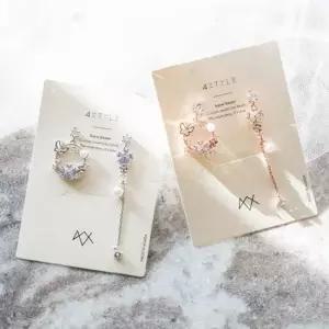 폭스타일) 은침) 졸리 플라워 언발 귀걸이 은침귀걸이 은침 플라워귀걸이 언발귀걸이