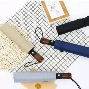 원목 핸들 3단 접이식 자동우산/원터치 고급 튼튼한 3단우산