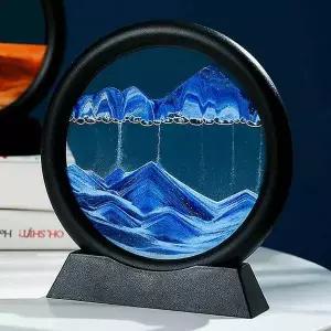 [셀러에이드]모래 아트 액자 블랙 블루 인테리어장식 거실 탁상용