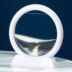 [셀러에이드]모래 아트 액자 화이트 블랙 거실 디자인소품 탁상용