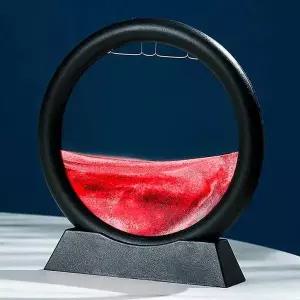 [셀러에이드]모래 아트 액자 블랙 레드 디자인소품 거실 탁상용