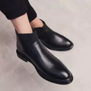 스웨이드 앵글 세무 가죽 방한화 바이크 부츠 겨울