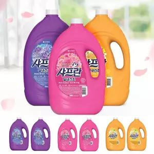 샤프란 실내건조 섬유유연제 3.1L X 4개 로맨틱코튼/핑크 페스티벌/아로마브리즈