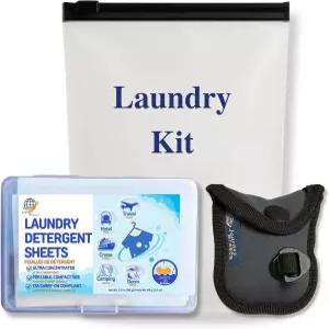 손세탁 또는 세탁기 세탁 및 여행용 세제 시트 호텔 크루즈 캠핑을 위한 컴팩트 싱크대 실내 실외 건조